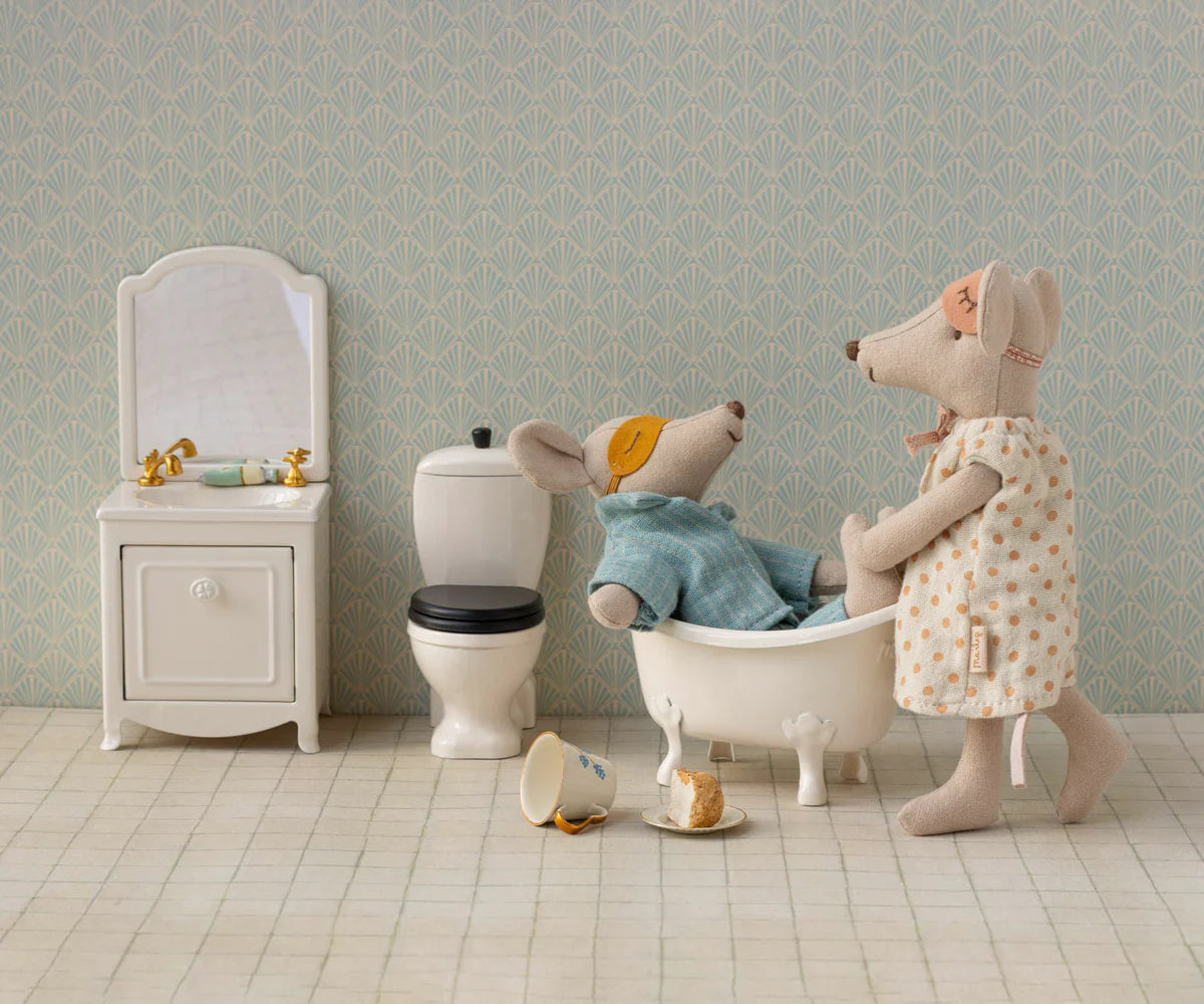 Arredo bagno lavabo con specchio - Panna