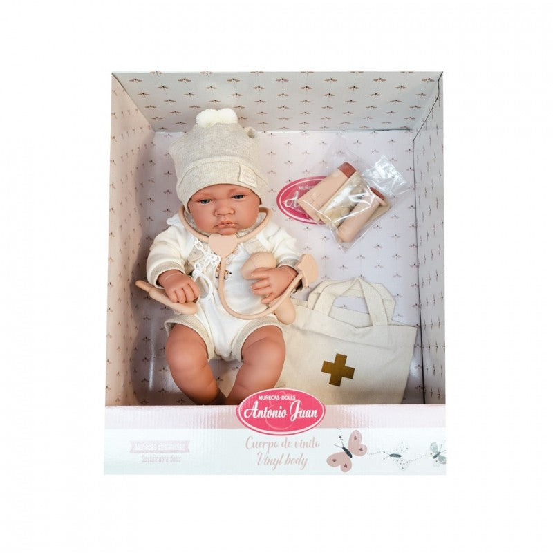 Bambola neonato con borsa del dottore