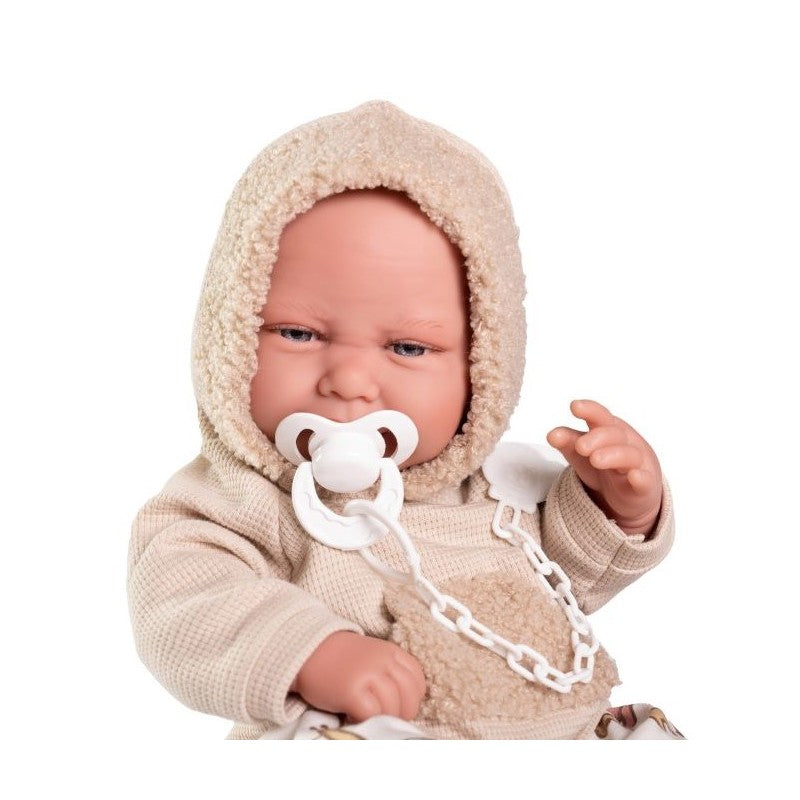 Bambola neonato con palla in tessuto