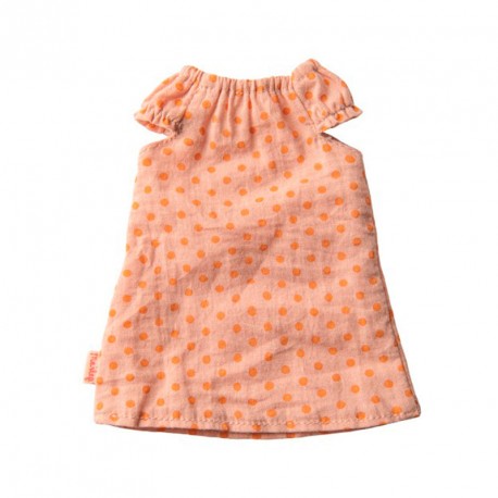 Camicia da notte rosa a pois