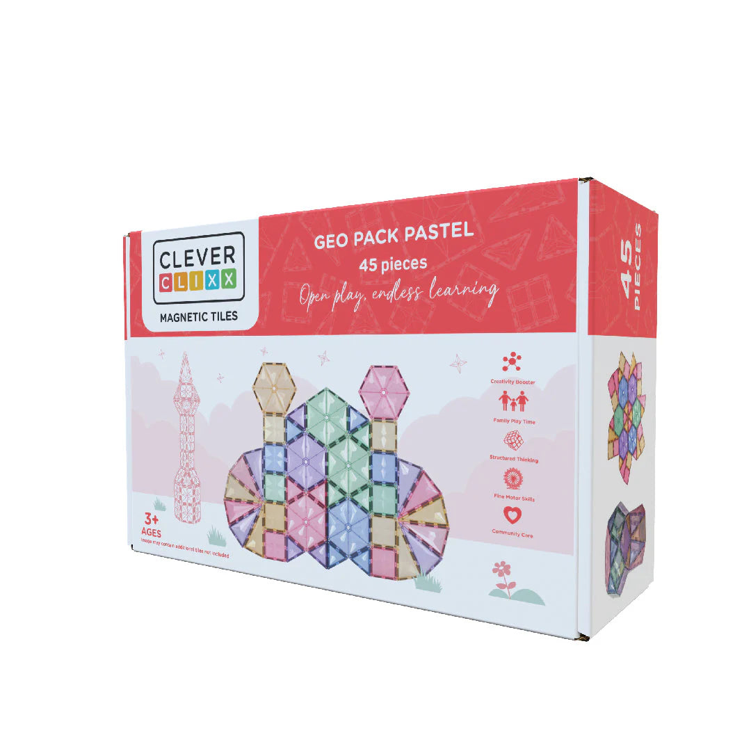 Costruzioni magnetiche - Geo Pack Pastel 45 pezzi