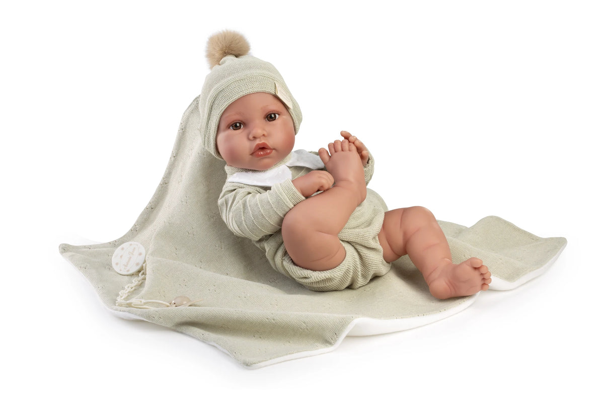Bambola neonato Erik con coperta