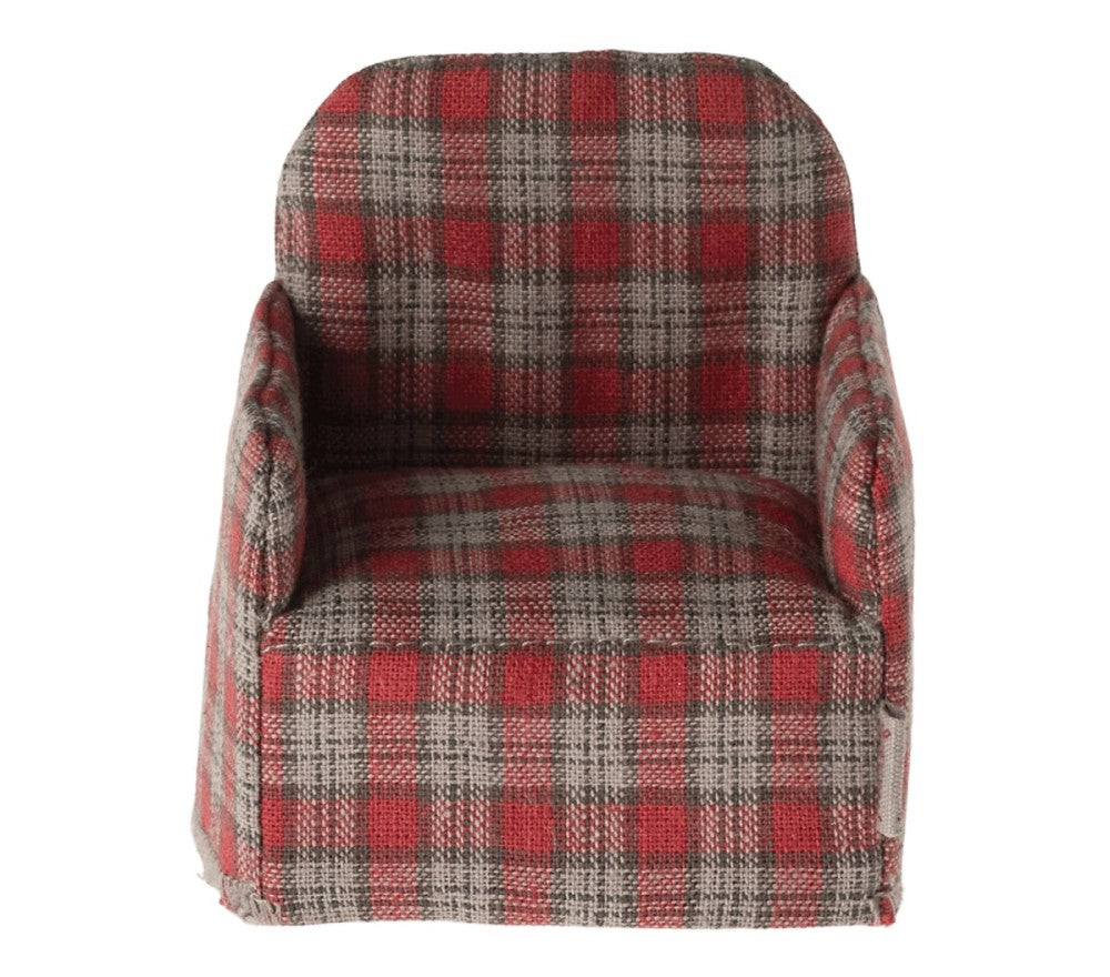 Poltrona tartan rossa