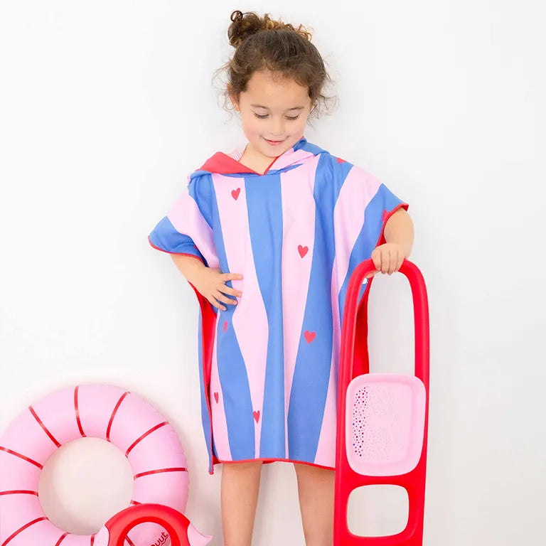 Poncho per la spiaggia - Cherry Red