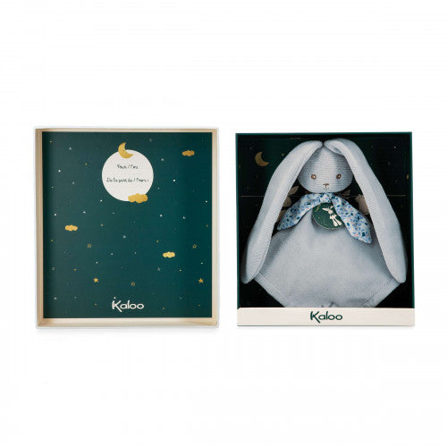 Doudou coniglio blu