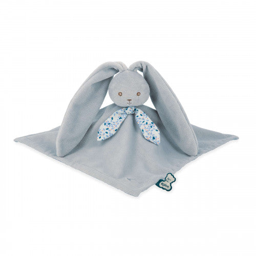 Doudou coniglio blu