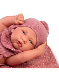 Lua - Bambola Reborn Neonata Rosa con Copertina