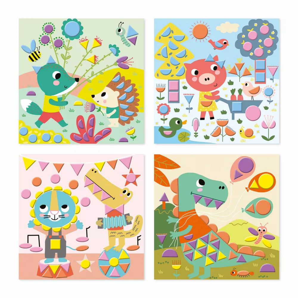 Mosaico adesivi geometrici - Gli animali del Bosco