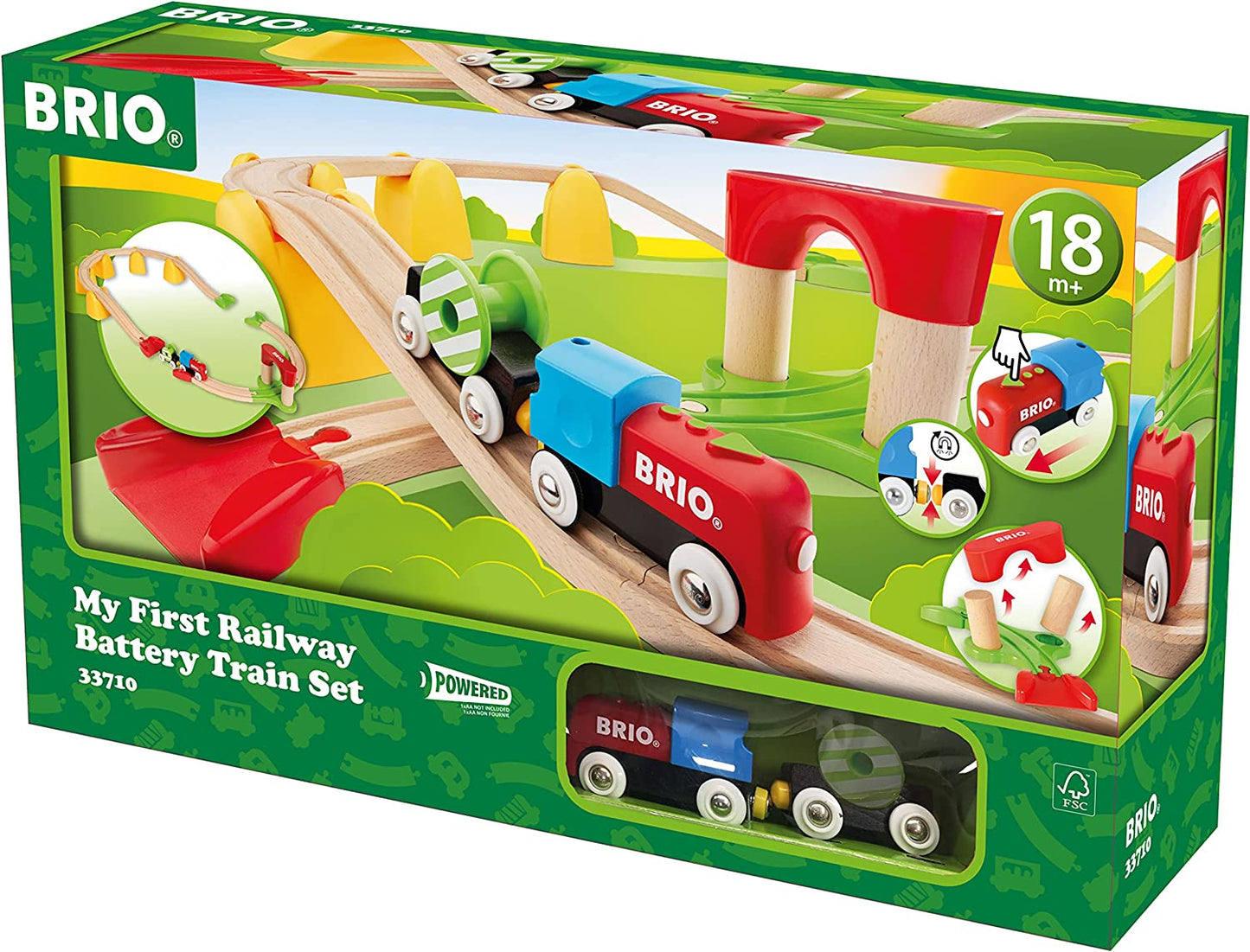 Set la mia prima ferrovia con treno a batteria Brio