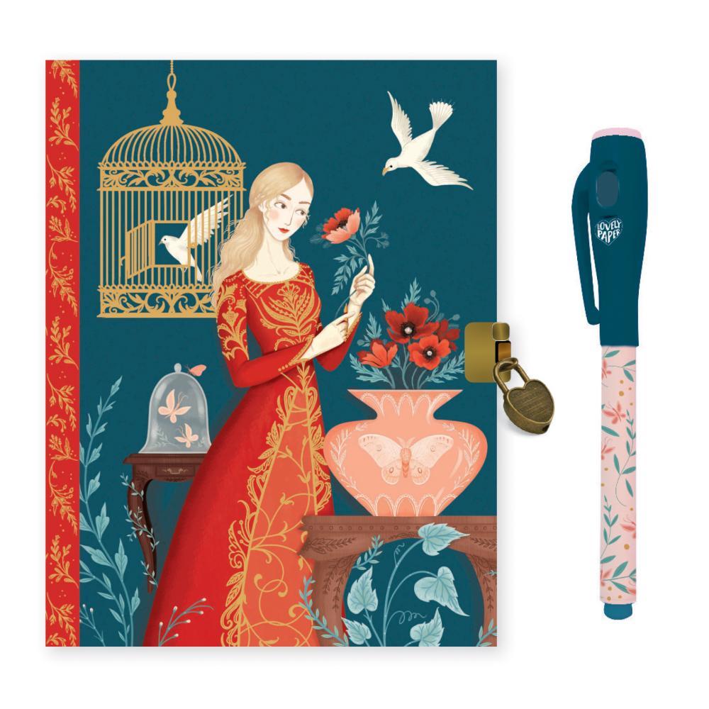 Diario segreto con lucchetto e penna magica Lisa Djeco