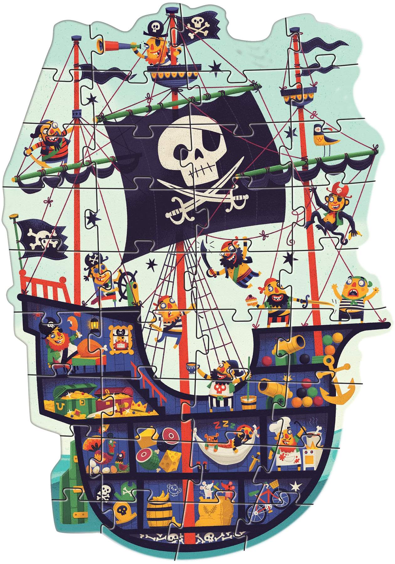 Puzzle gigante La nave dei pirati