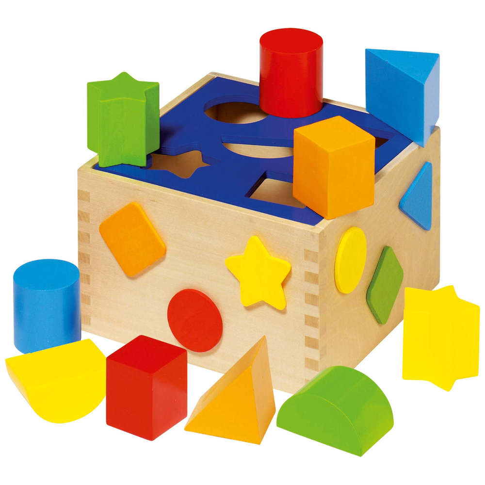 Cubo con forme colorate