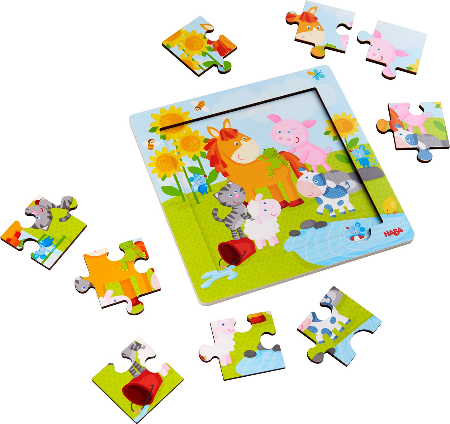 Puzzle in cornice Amici animali Haba