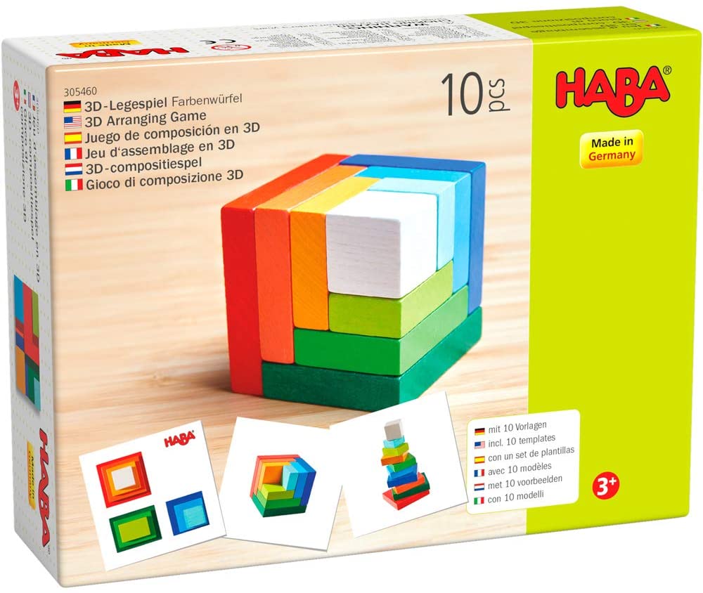 Gioco di composizione 3D Cubo variopinto Haba
