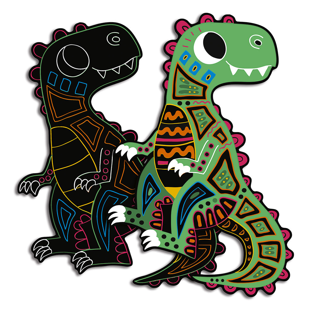Scratch art - Sagome dinosauri