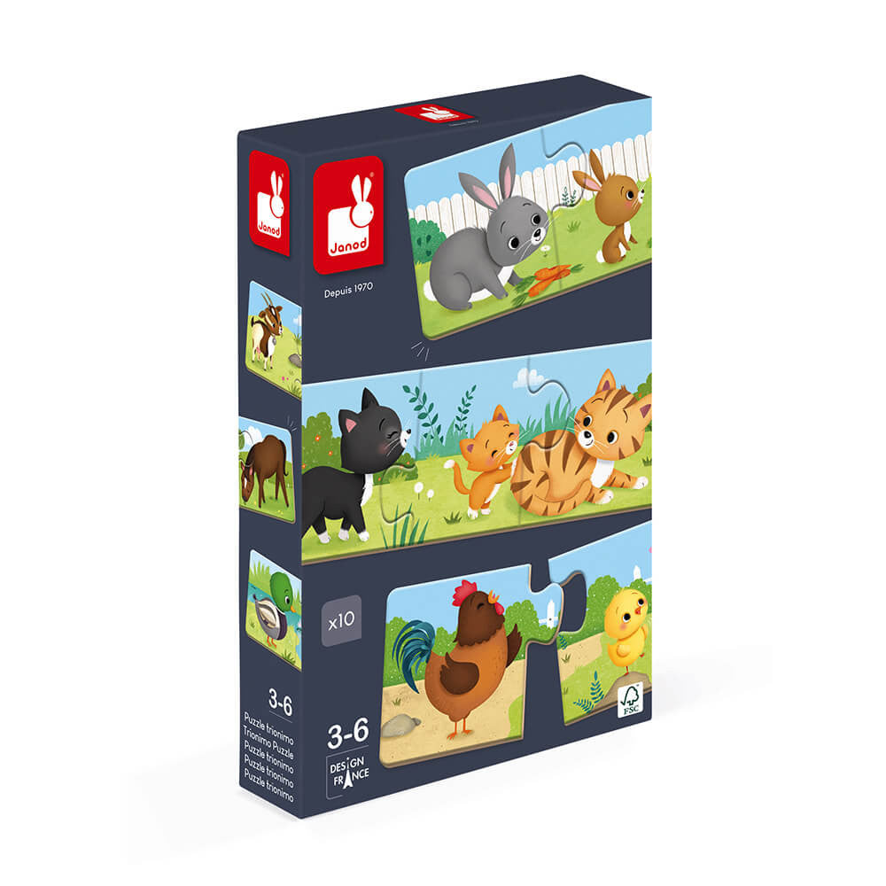 Su Carta&Più trovi Gioco 3-6+ Janod Puzzle Trionimo x10-Prodotti a