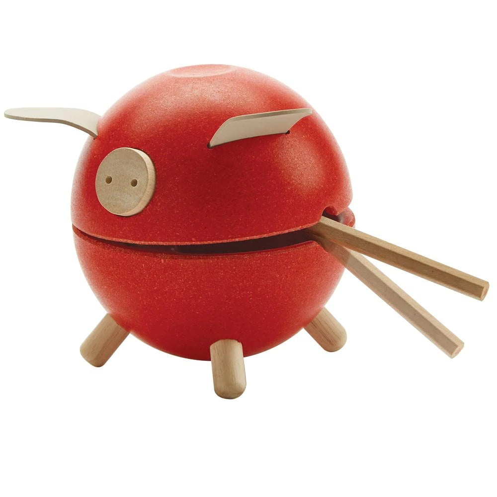 Piggy salvadanaio - Rosso Plan Toys