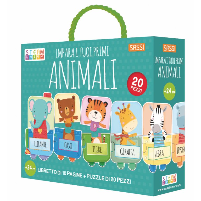 Puzzle e libretto Impara i tuoi primi animali