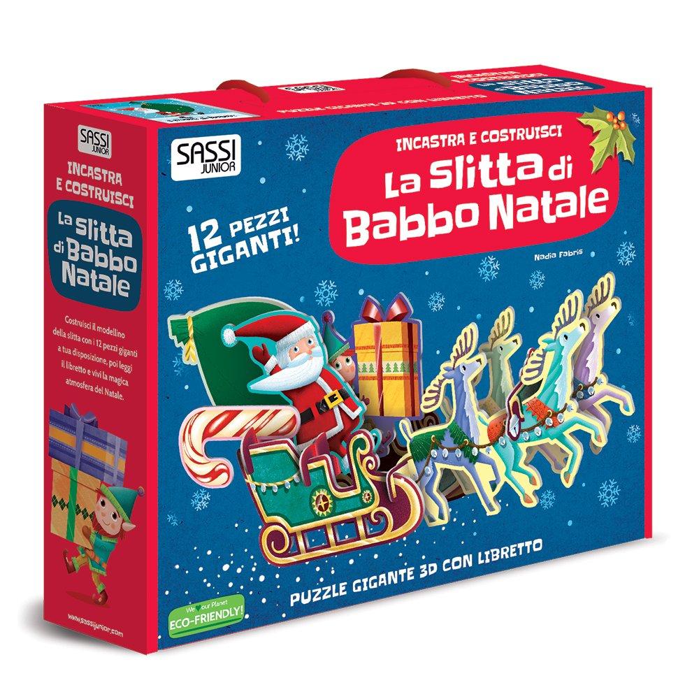 Puzzle 3D La slitta di Babbo Natale con libro