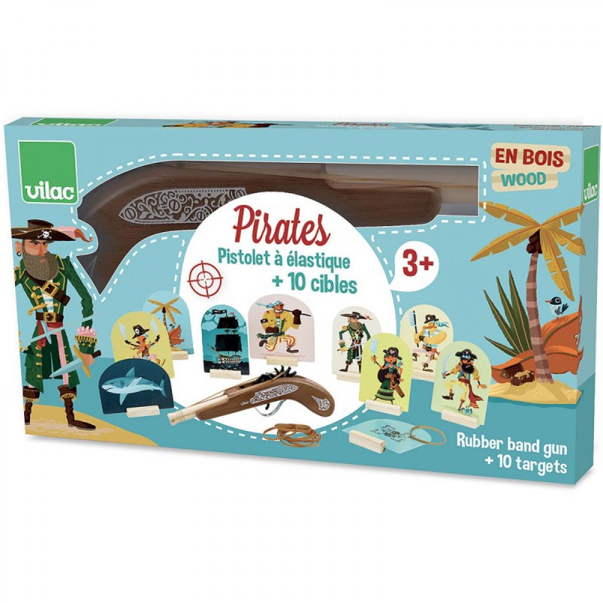 Pistola ad elastico con bersagli Pirati