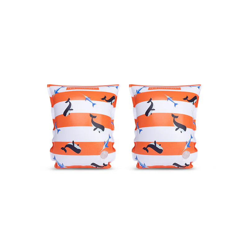 Braccioli gonfiabili Red White Whale – coppia vista frontale