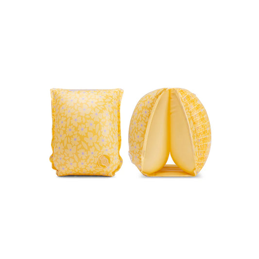 Braccioli gonfiabili Yellow Flowers – vista frontale coppia