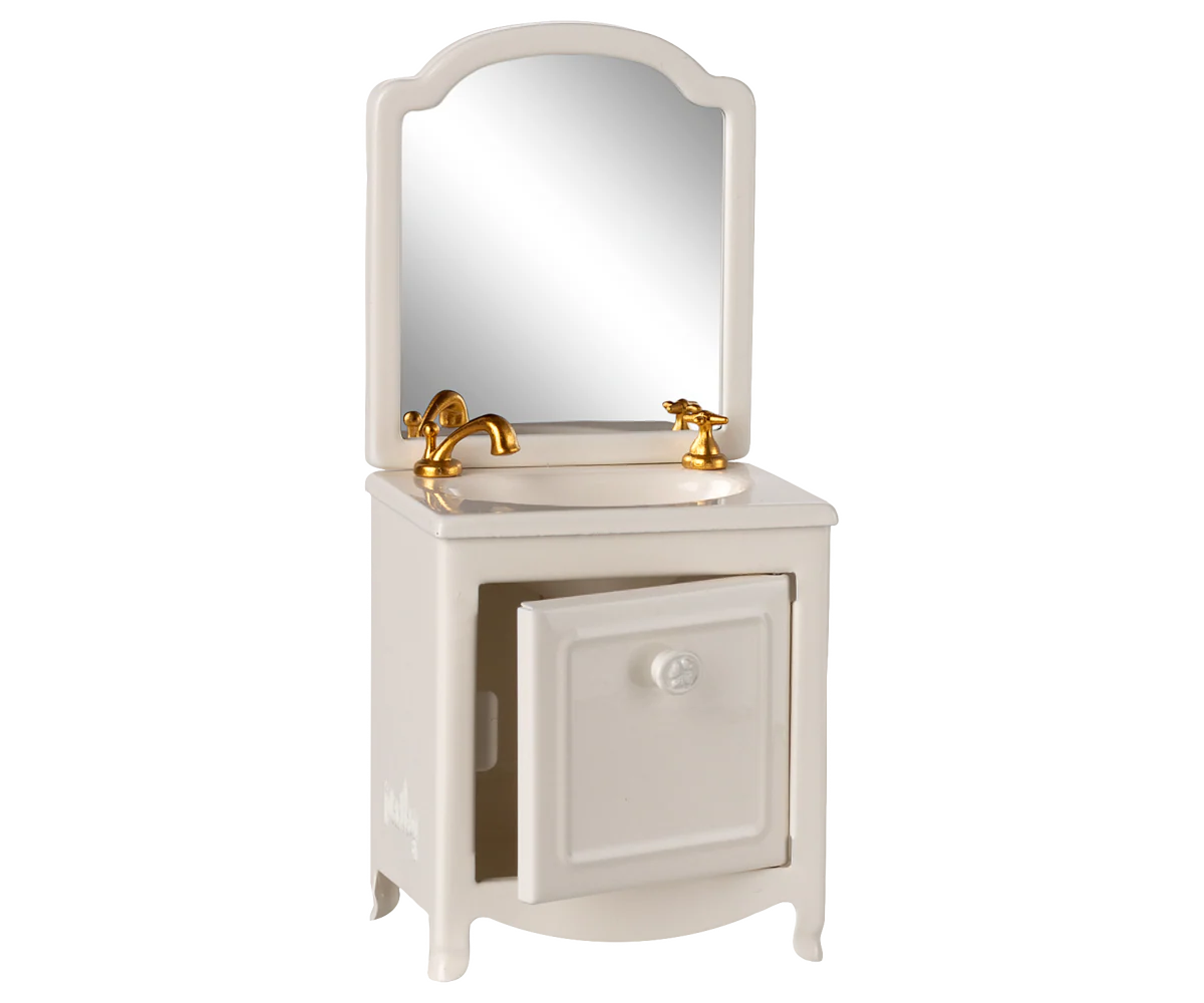 Arredo bagno lavabo con specchio - Panna