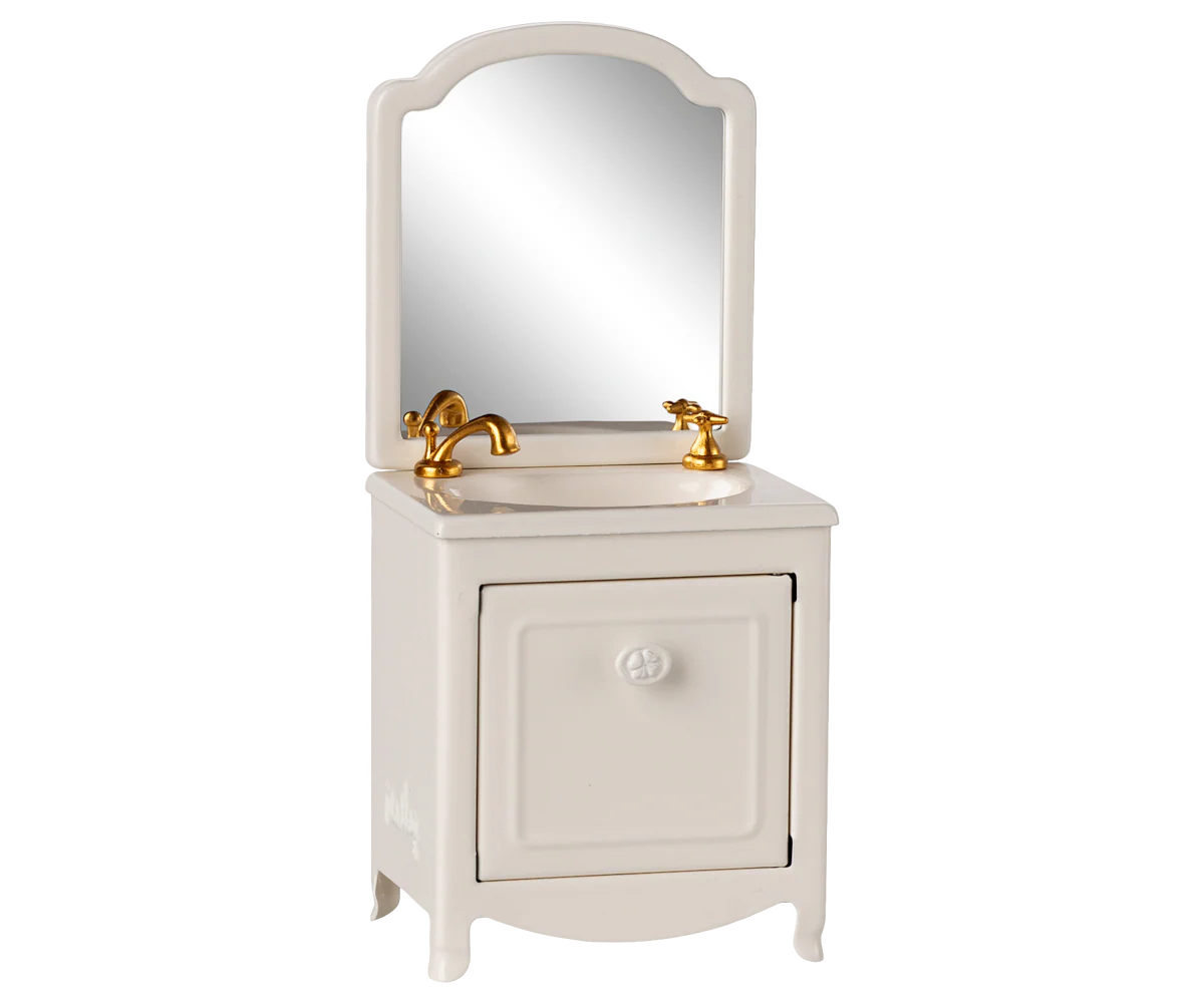 Arredo bagno lavabo con specchio - Panna