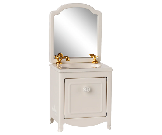 Arredo bagno lavabo con specchio - Panna