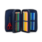 Astuccio FireBear Dragon Ergobag aperto secondo e terzo scomparto con 18 matite colorate e 18 pennarelli Lyra