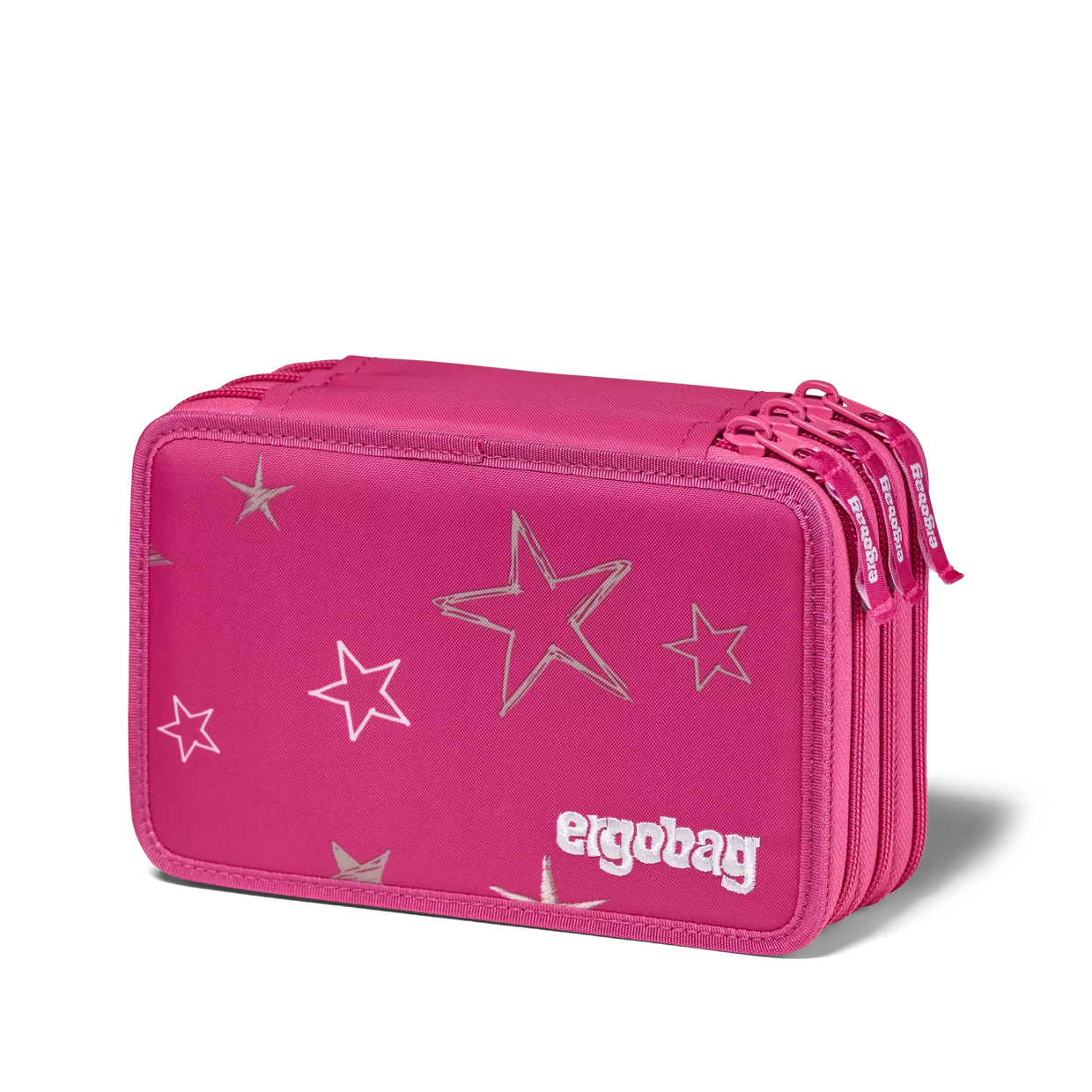 Astuccio StarlightBear Ergobag rosa fucsia a stelle vista esterna