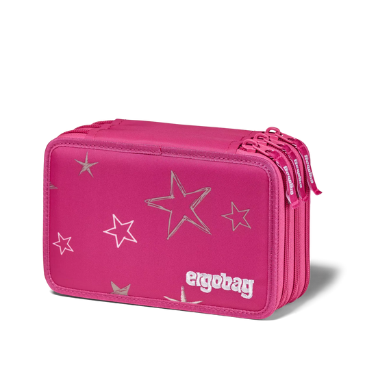 Astuccio StarlightBear Ergobag rosa fucsia a stelle vista esterna