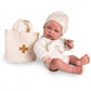 Bambola neonato con borsa del dottore
