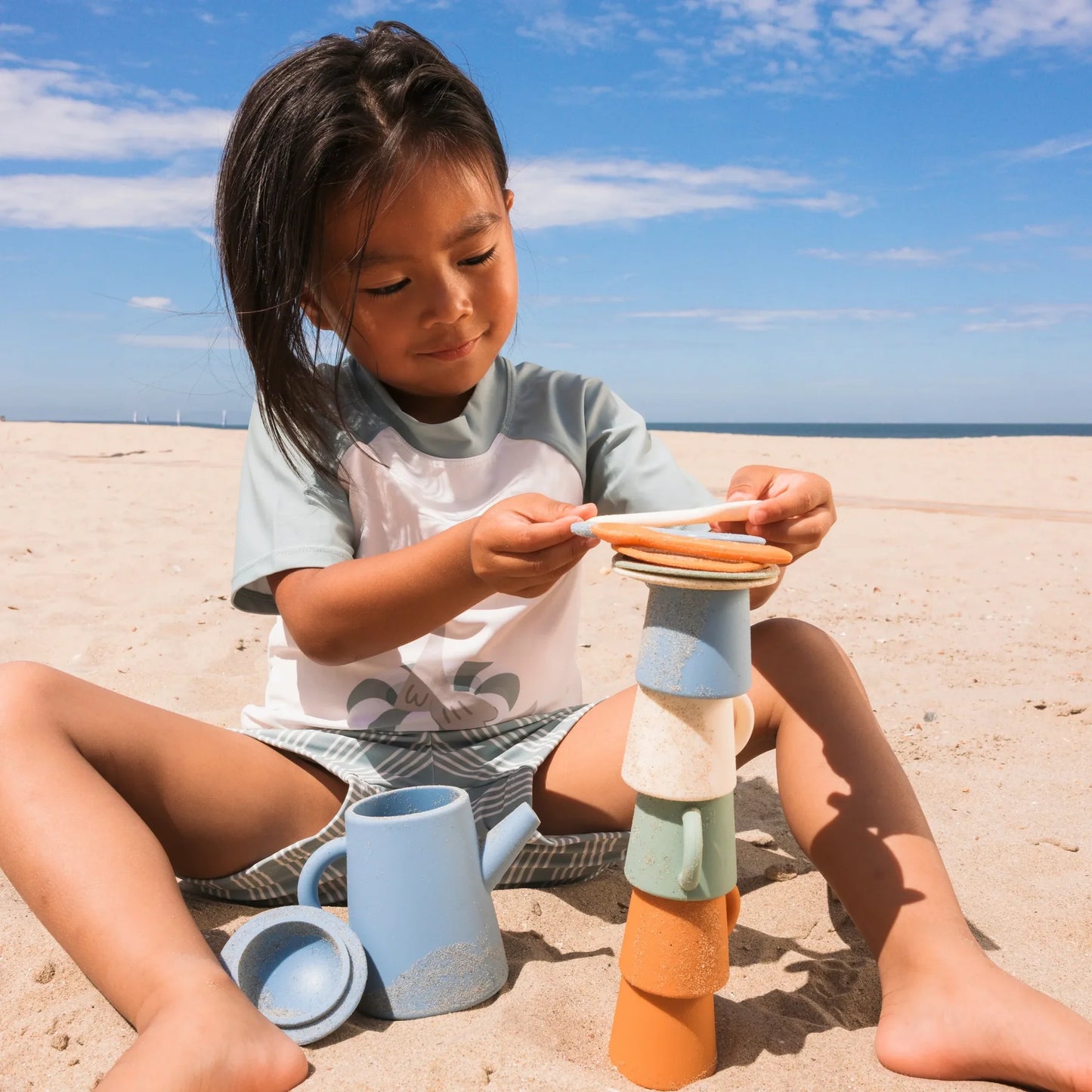 Tea Set in silicone - Multi - gioco impilabile