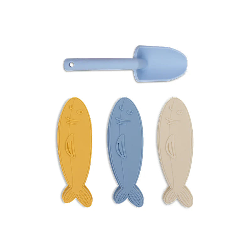 Set giochi per la spiaggia - Seagull - stampi pesce e paletta
