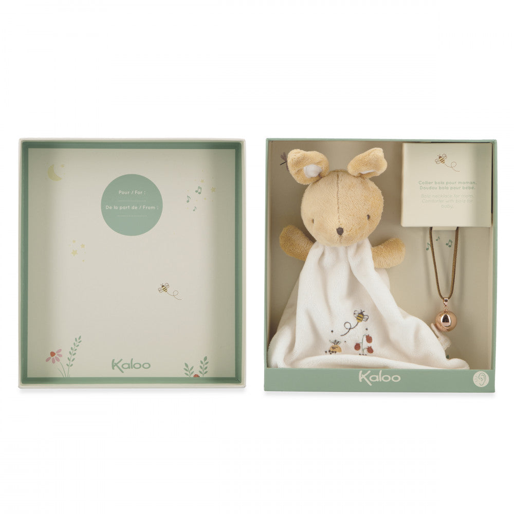 Cofanetto doudou coniglio con collana