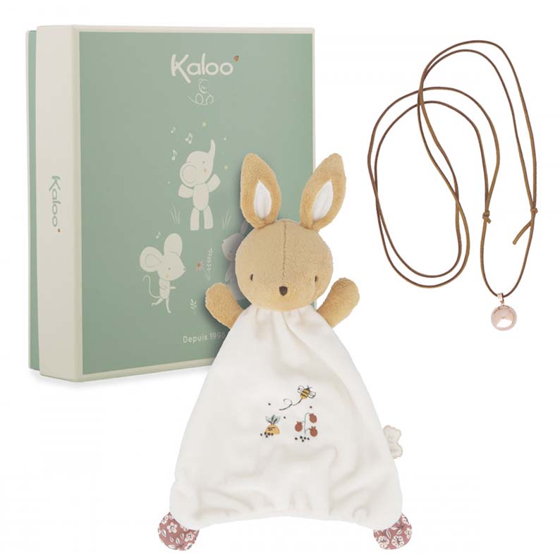 Cofanetto doudou coniglio con collana