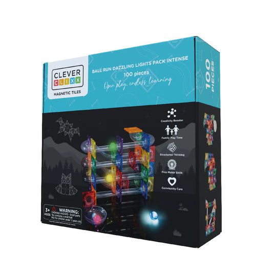 Costruzioni magnetiche - Ball Run Dazzling Lights Pack Intense 100 pezzi