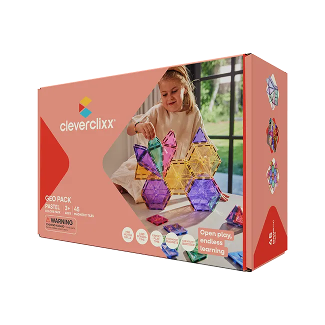 Costruzioni magnetiche - Geo Pack Pastel 45 pezzi