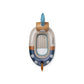 Galleggiante gonfiabile Sottomarino Swim Essentials – vista dall'alto blu e beige con seduta interna su sfondo bianco