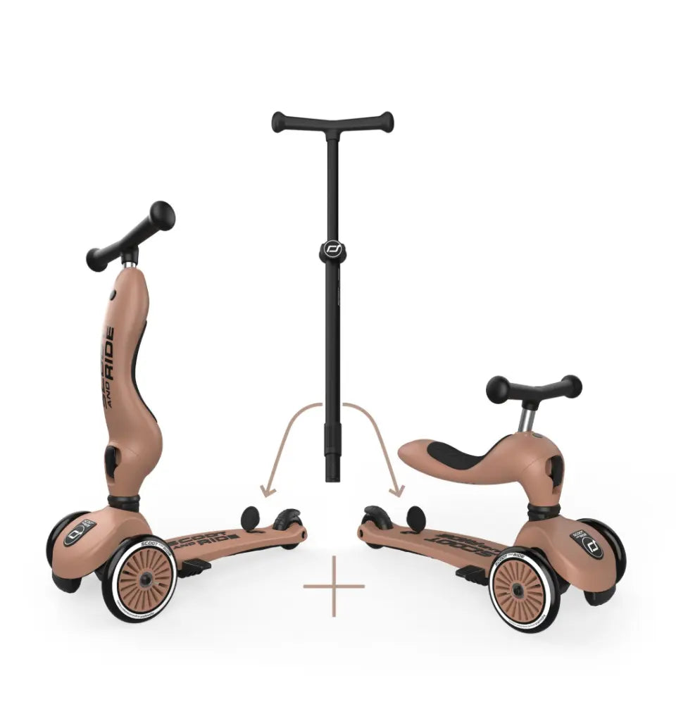 Highwaykick 1 Push&Go - Monopattino 3 in 1 Mocha