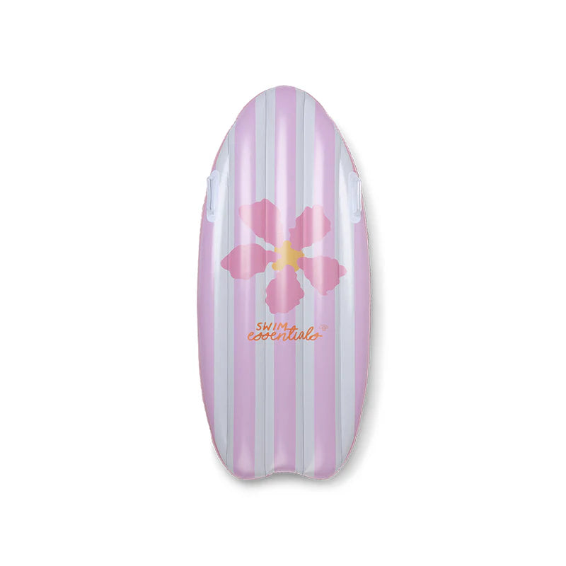 Bambina con surfboard Pink Flower Market in piscina