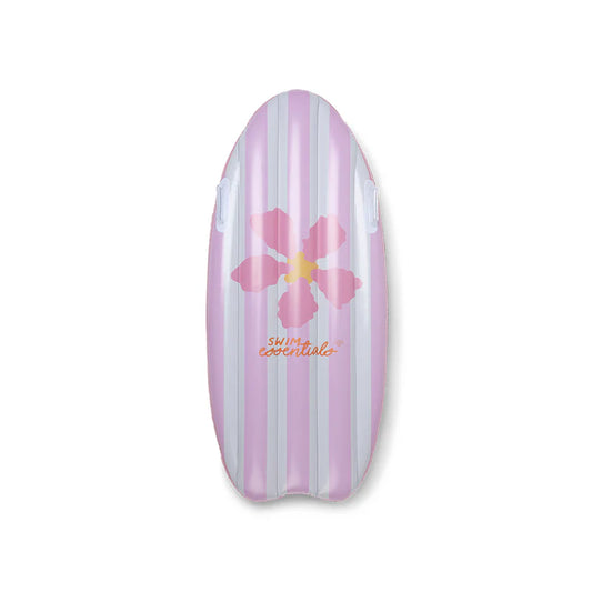 Bambina con surfboard Pink Flower Market in piscina