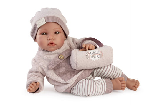 Bambola neonata Erika con Borsa - Corpo imbottitura speciale