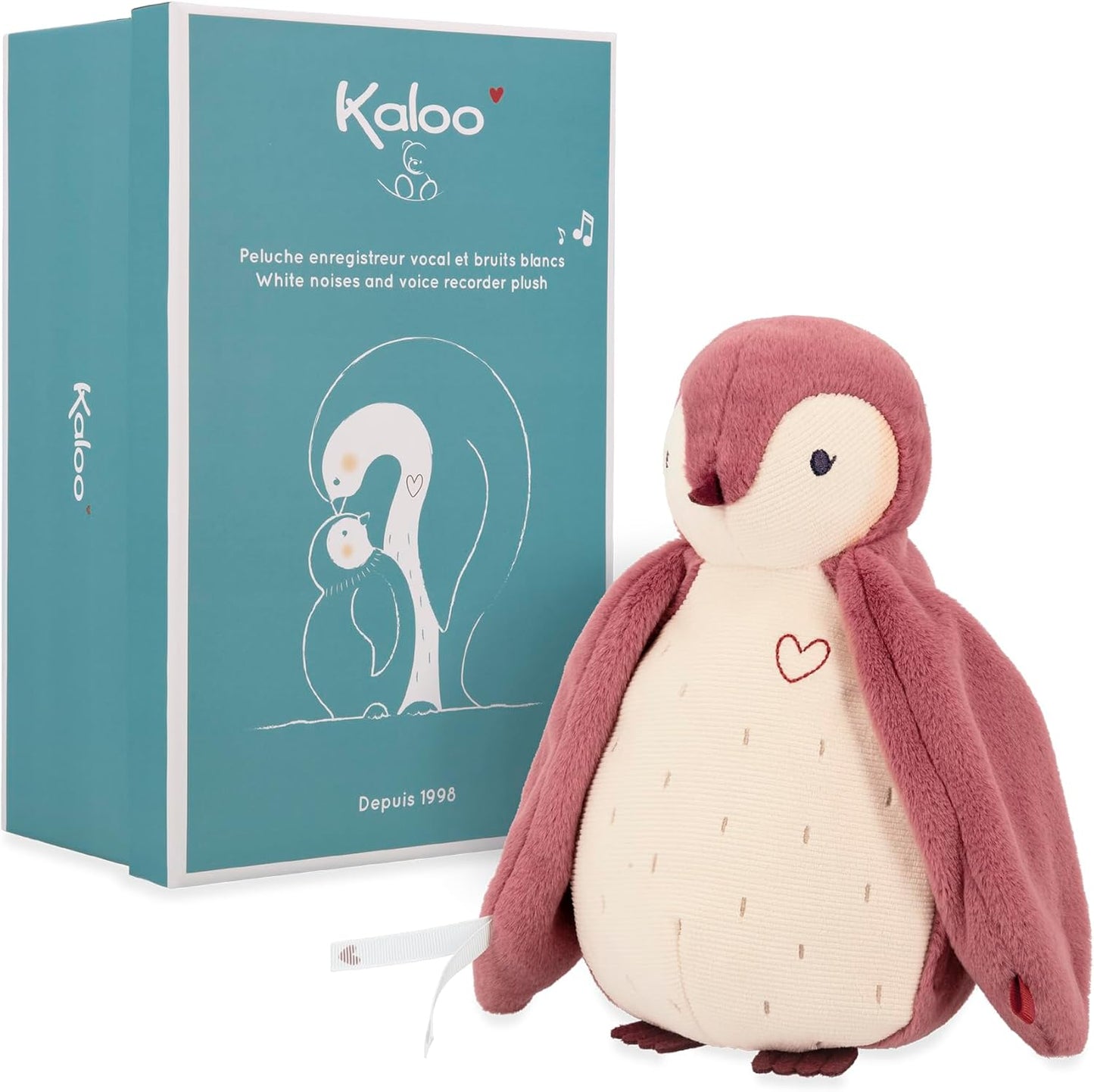 Peluche Pinguino Rosa - Suoni bianchi e registratore
