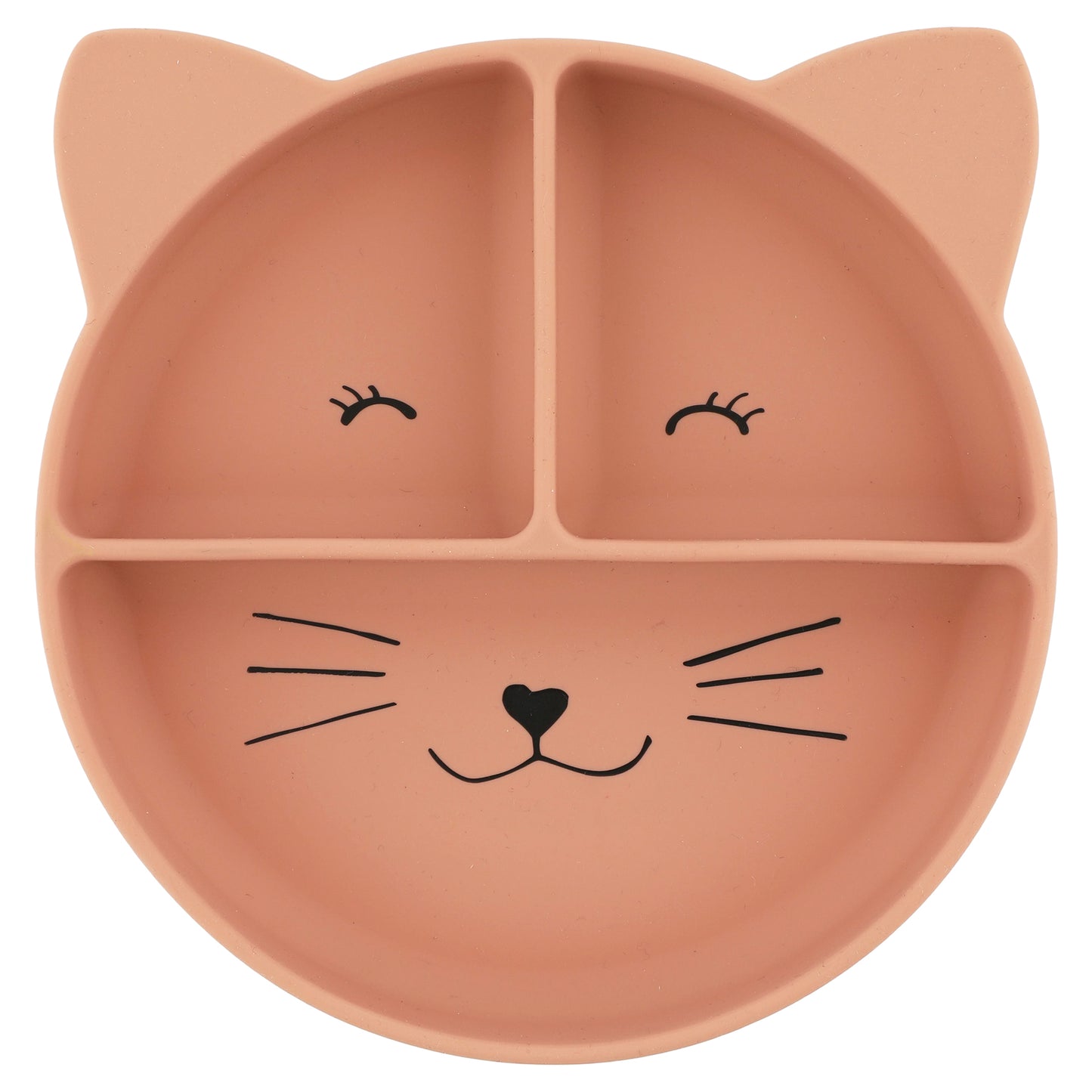 Piatto con scomparti in silicone e ventosa - Mrs. Cat