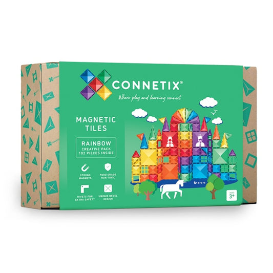Costruzioni 3D magnetiche - Connetix  - Creative pack Rainbow 102 pezzi
