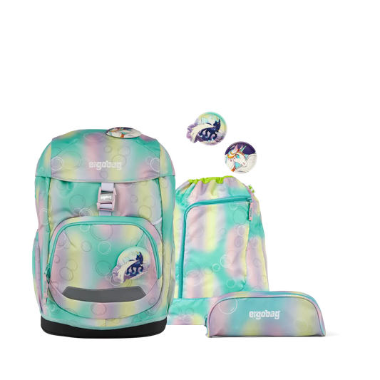 Set Zaino Magic BubbleBear Ergobag completo: zaino, sacca sportiva e astuccio coordinati