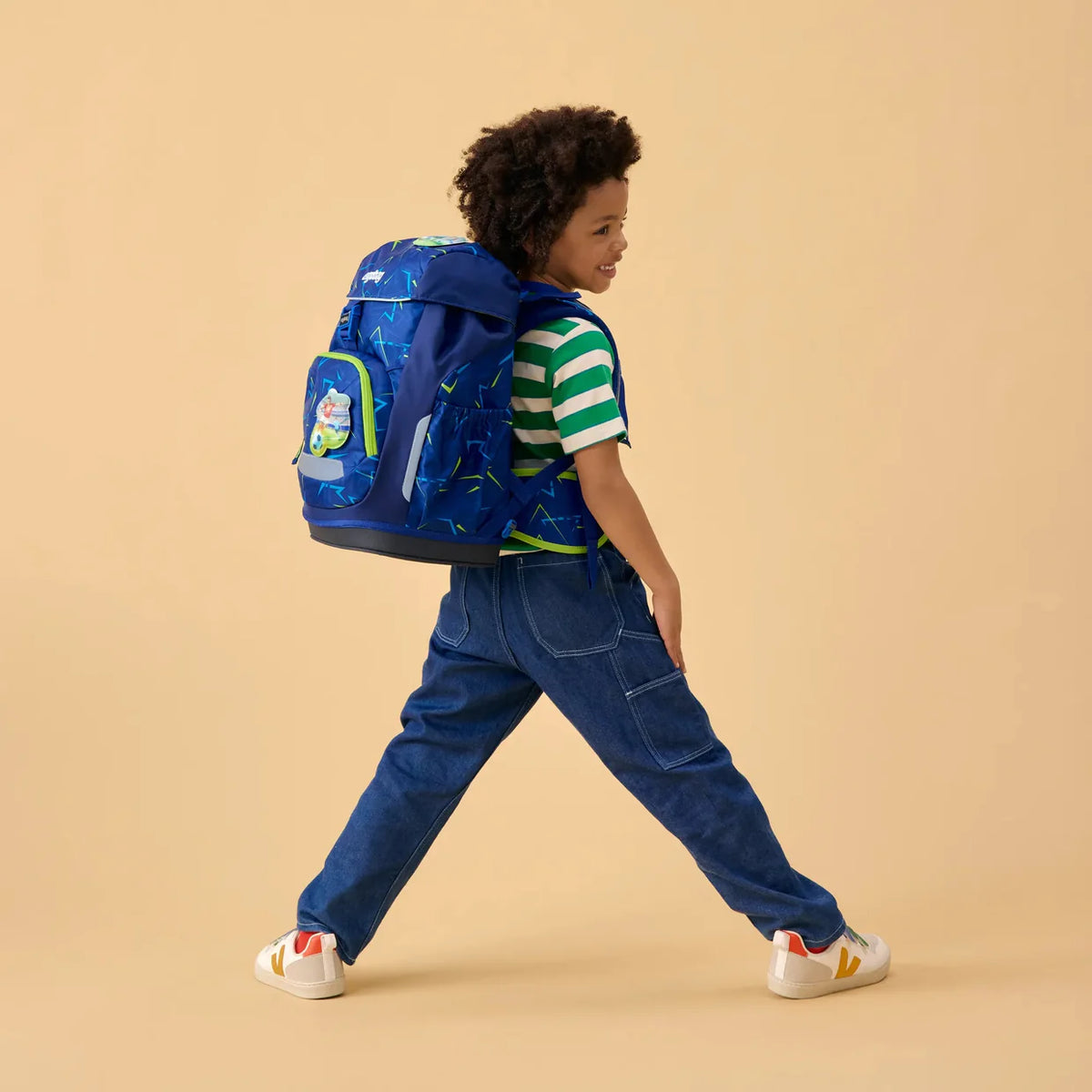 Set Zaino Front Runbear Ergobag vista posteriore con sistema 3D Back Support e spallacci