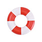 Ciambella gonfiabile Life Buoy Swim Essentials – vista dall'alto rossa e bianca su sfondo bianco